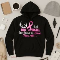 Big Or Small Want To Save Them All Breast Cancer Racks Hoodie thumb 3