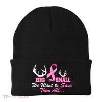 Big Or Small Want To Save Them All Breast Cancer Racks Beanie thumb 0