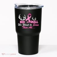 Big Or Small Want To Save Them All Breast Cancer Racks Tumbler thumb 0