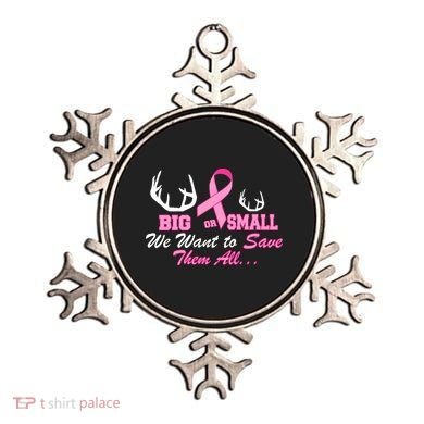 Big Or Small Want To Save Them All Breast Cancer Racks Ornament