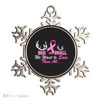 Big Or Small Want To Save Them All Breast Cancer Racks Ornament thumb 0
