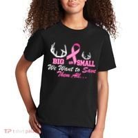 Big Or Small Want To Save Them All Breast Cancer Racks Kids T-Shirt thumb 2