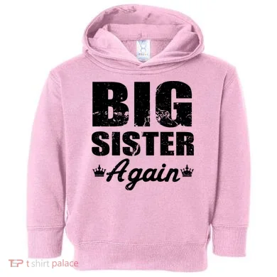 Big Sister Again Toddler Hoodie