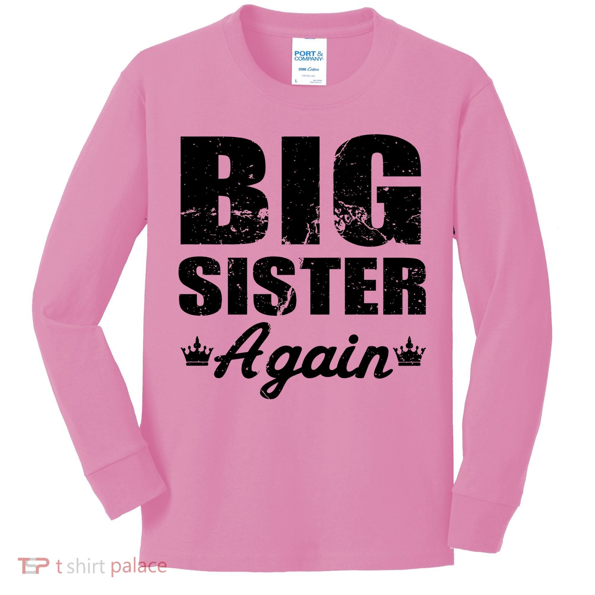 Big Sister Again Kids Long Sleeve Shirt