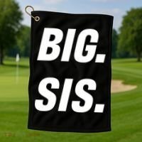 Big Sister Announcement Big Sis Golf Towel thumb 1