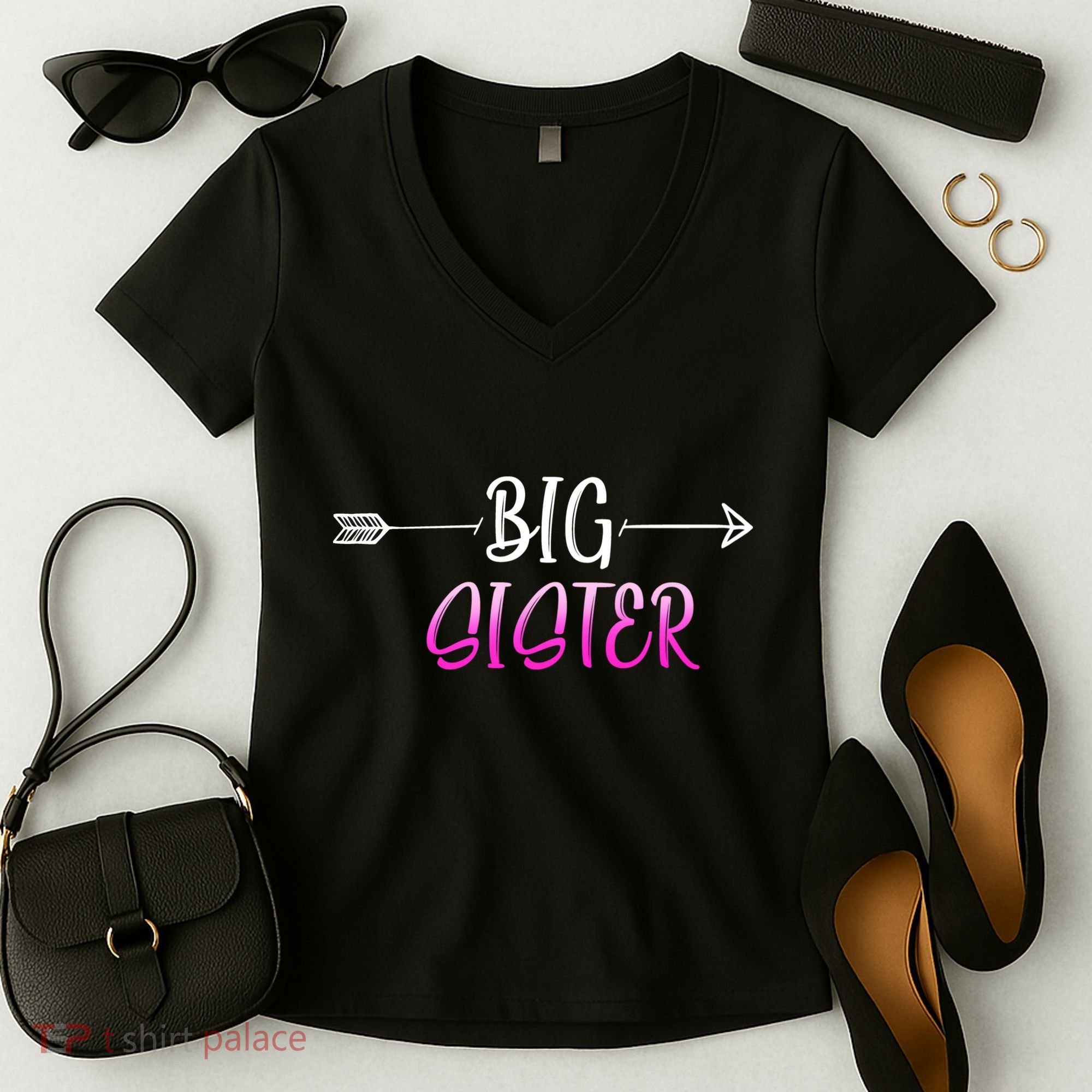 Big Sister Arrow Women's V-Neck T-Shirt