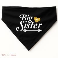 Big Sister Arrow Gold Heart USA-Made Doggie Bandana thumb 0