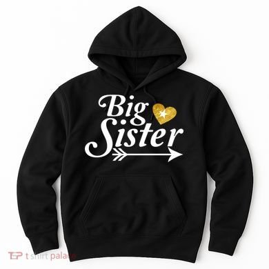 Big Sister Arrow Gold Heart Hoodie