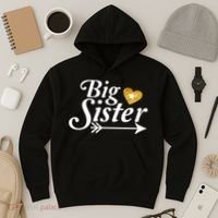 Big Sister Arrow Gold Heart Hoodie thumb 3