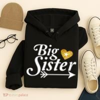 Big Sister Arrow Gold Heart Hoodie thumb 4