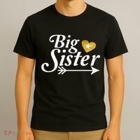 Big Sister Arrow Gold Heart T-Shirt thumb 3