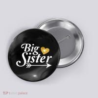 Big Sister Arrow Gold Heart Button thumb 0