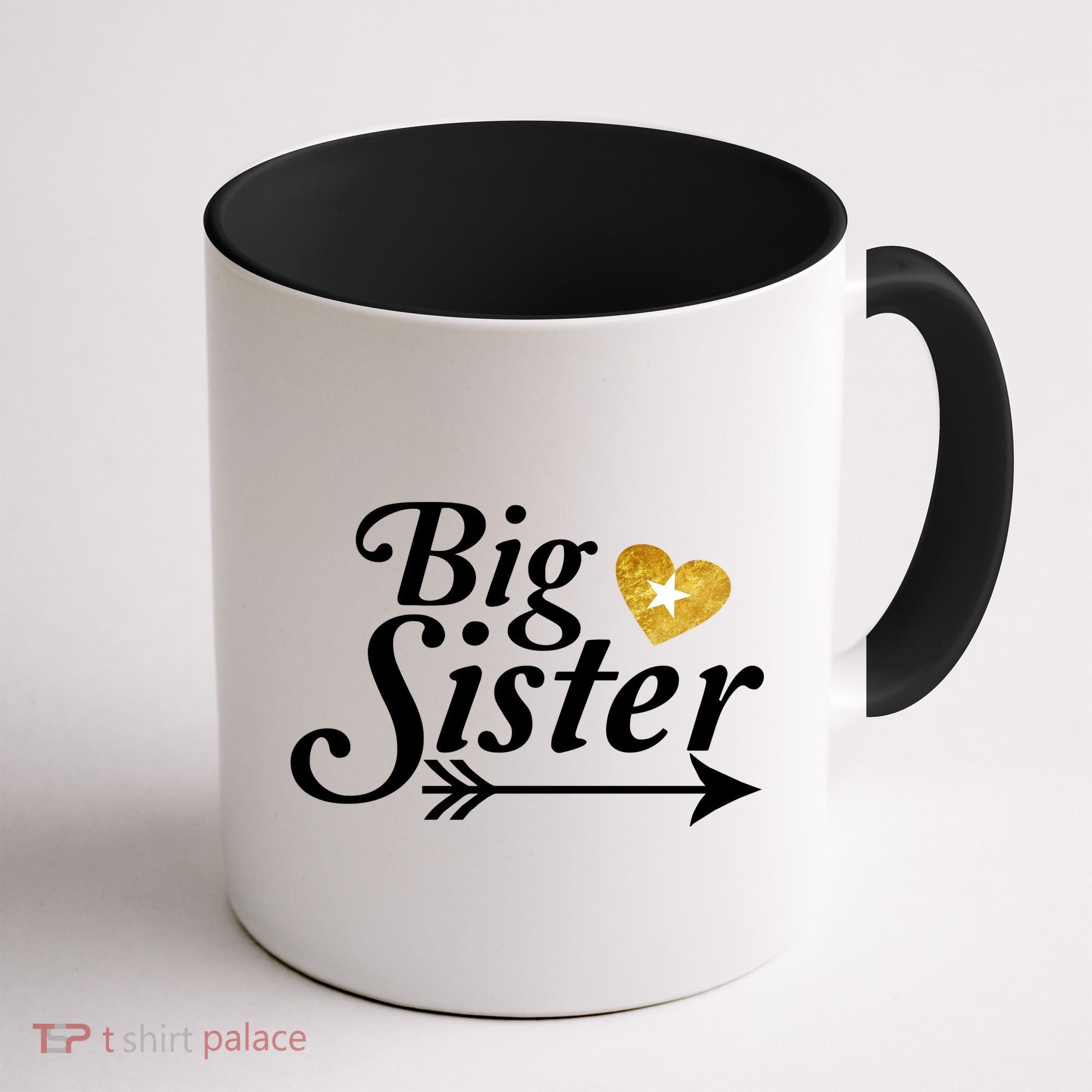 Big Sister Arrow Gold Heart Coffee Mug