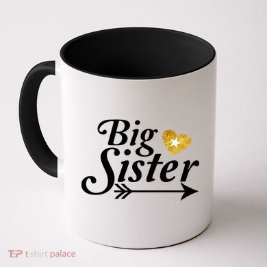 Big Sister Arrow Gold Heart Coffee Mug