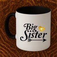 Big Sister Arrow Gold Heart Coffee Mug thumb 2