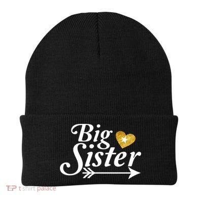Big Sister Arrow Gold Heart Beanie