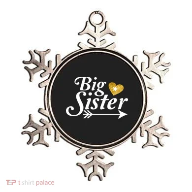 Big Sister Arrow Gold Heart Ornament