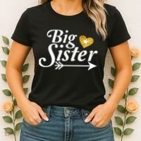 Big Sister Arrow Gold Heart Women's T-Shirt thumb 2