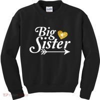 Big Sister Arrow Gold Heart Kids Sweatshirt thumb 0