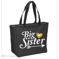 Big Sister Arrow Gold Heart Tote Bag thumb 2