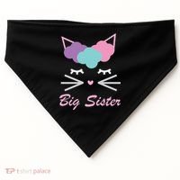 Big Sister Cute Cat USA-Made Doggie Bandana thumb 0