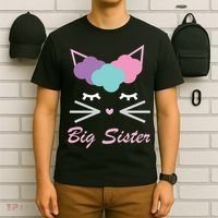Big Sister Cute Cat T-Shirt thumb 6