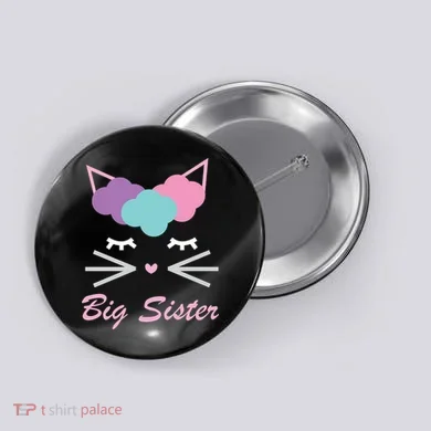 Big Sister Cute Cat Button