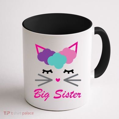 Big Sister Cute Cat Coffee Mug back