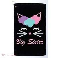 Big Sister Cute Cat Golf Towel thumb 0