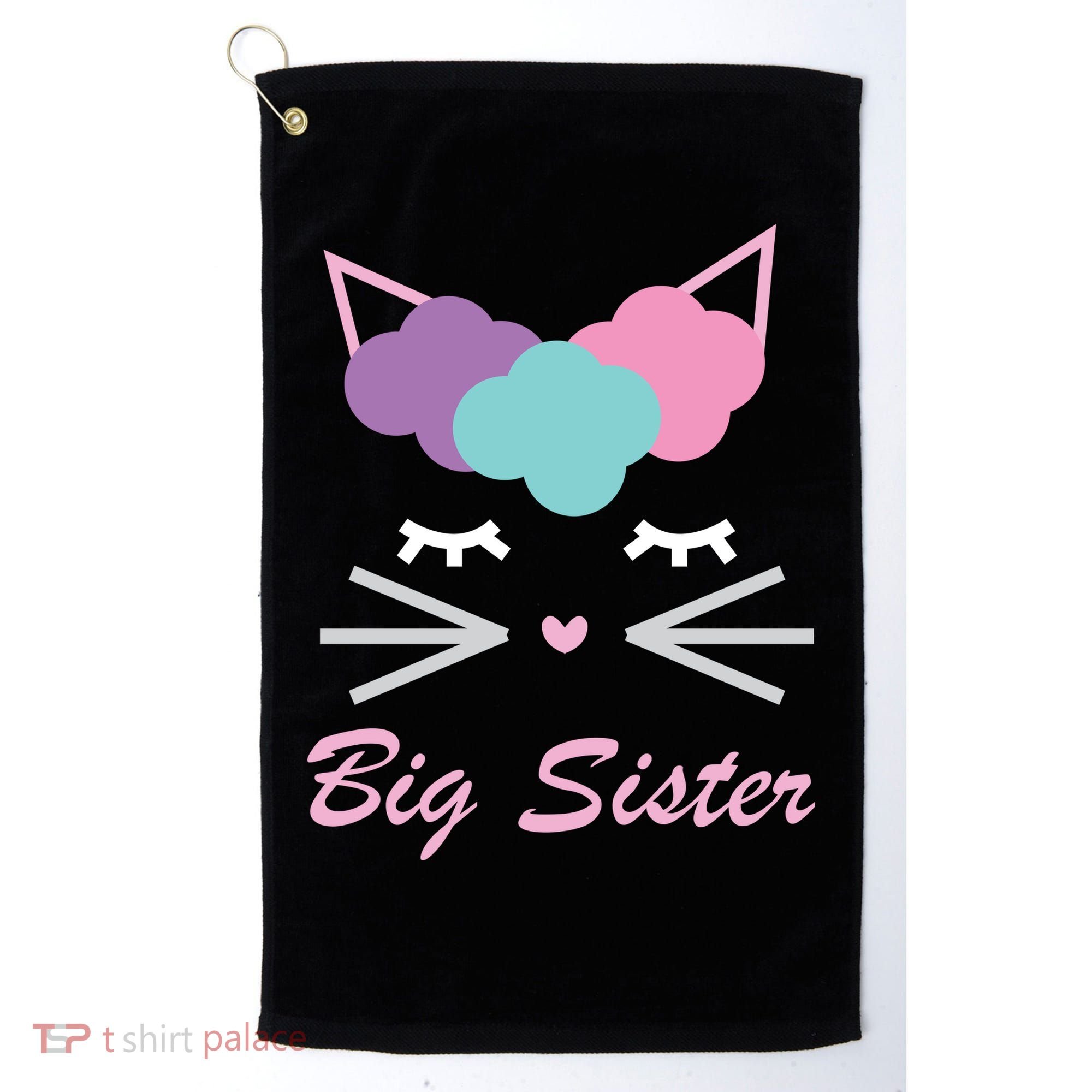Big Sister Cute Cat Golf Towel