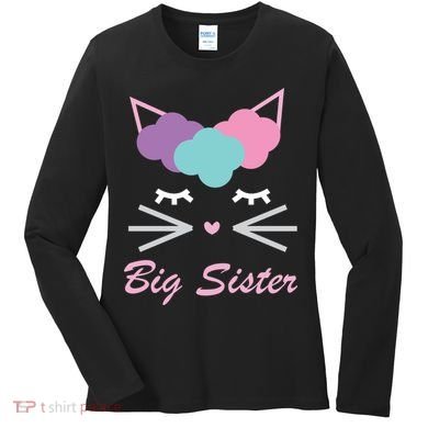 Big Sister Cute Cat Women's Long Sleeve Shirt
