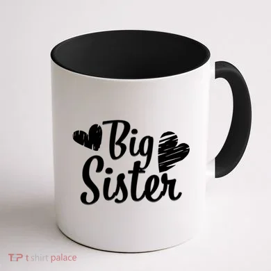 Big Sister Cute Logo Coffee Mug back