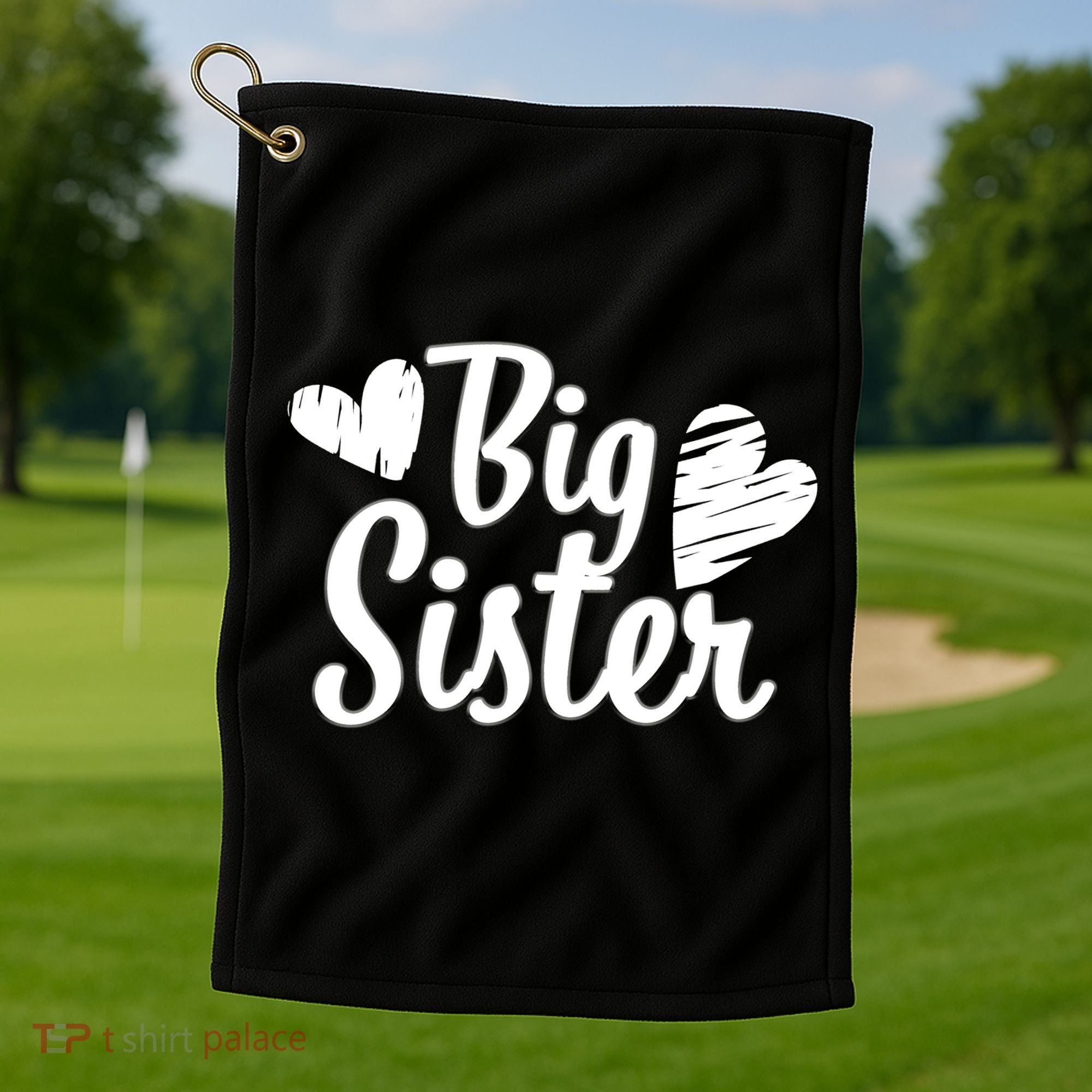 Big Sister Cute Logo Golf Towel