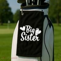 Big Sister Cute Logo Golf Towel thumb 2