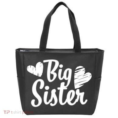 Big Sister Cute Logo Tote Bag