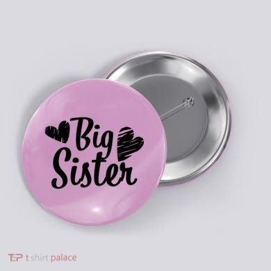 Big Sister Cute Logo Button