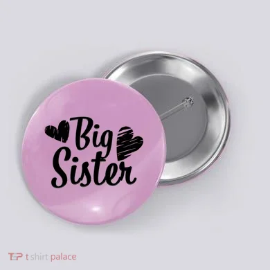 Big Sister Cute Logo Button