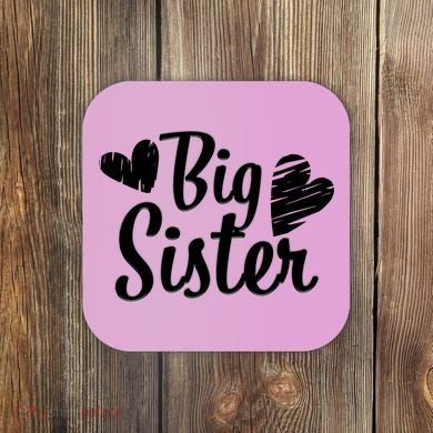 Big Sister Cute Logo Coaster