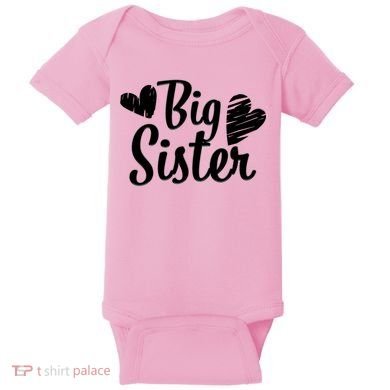 Big Sister Cute Logo Baby Bodysuit
