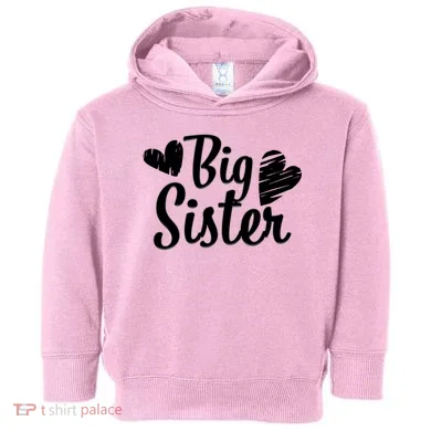 Big Sister Cute Logo Toddler Hoodie