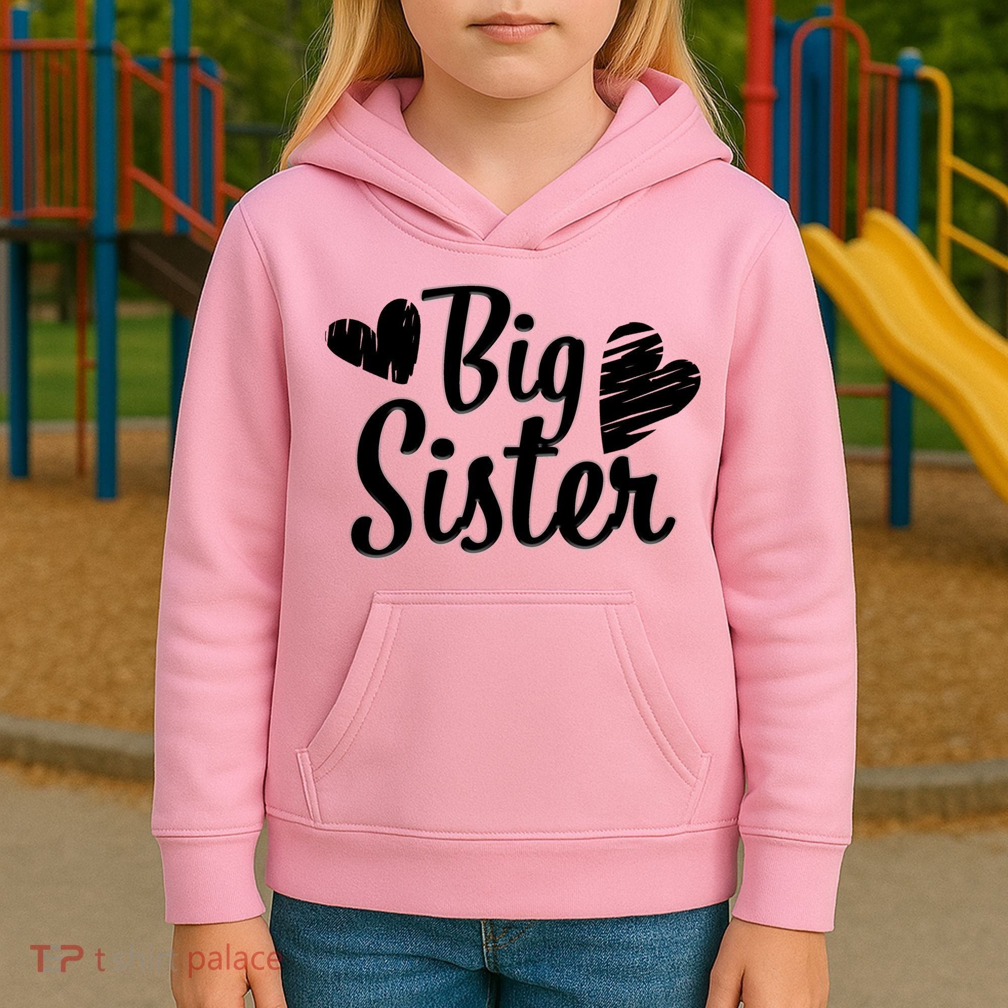 Big Sister Cute Logo Kids Hoodie