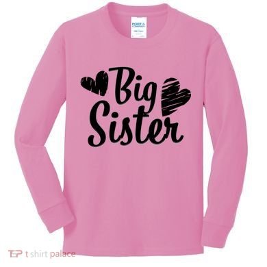 Big Sister Cute Logo Kids Long Sleeve Shirt