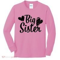 Big Sister Cute Logo Kids Long Sleeve Shirt thumb 0