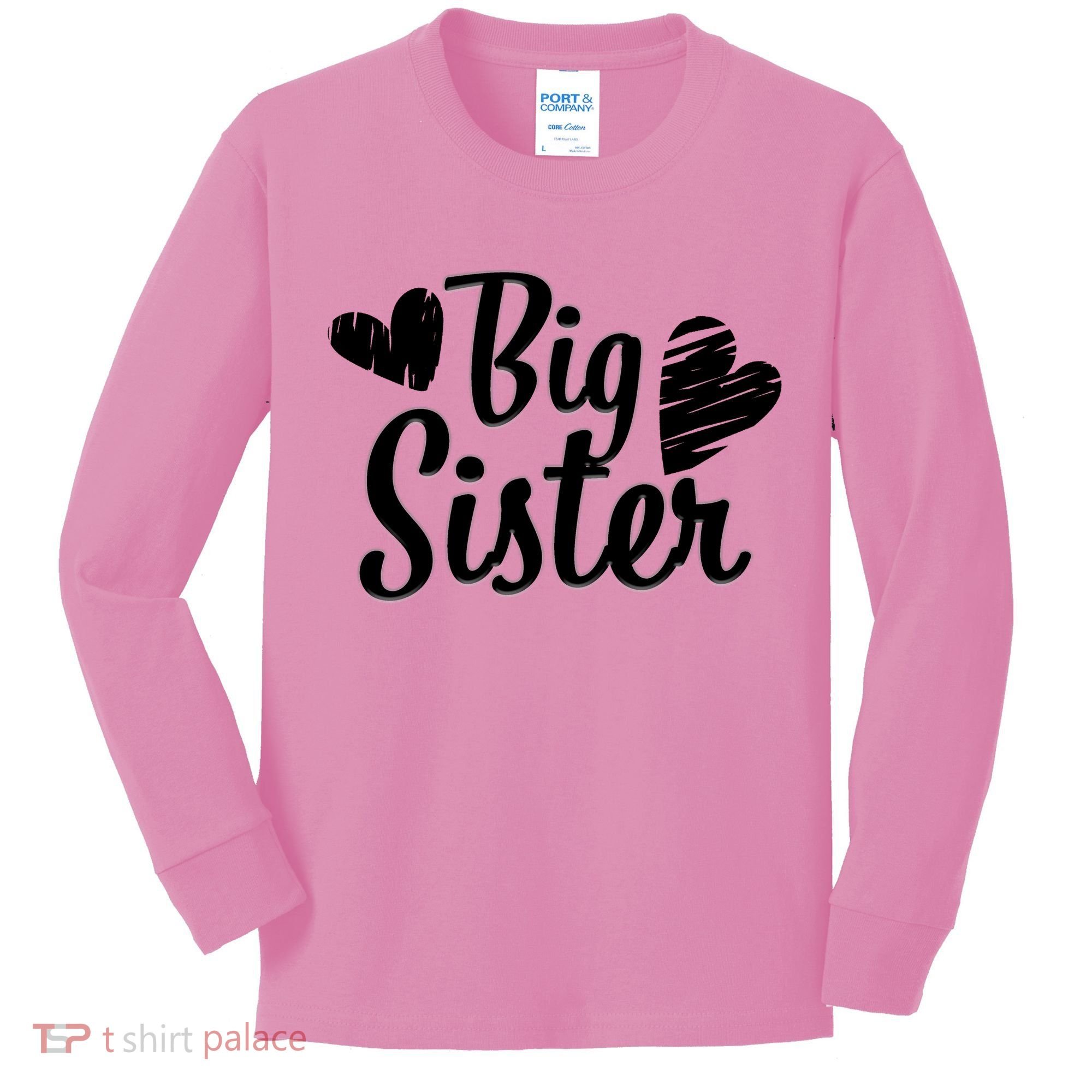 Big Sister Cute Logo Kids Long Sleeve Shirt