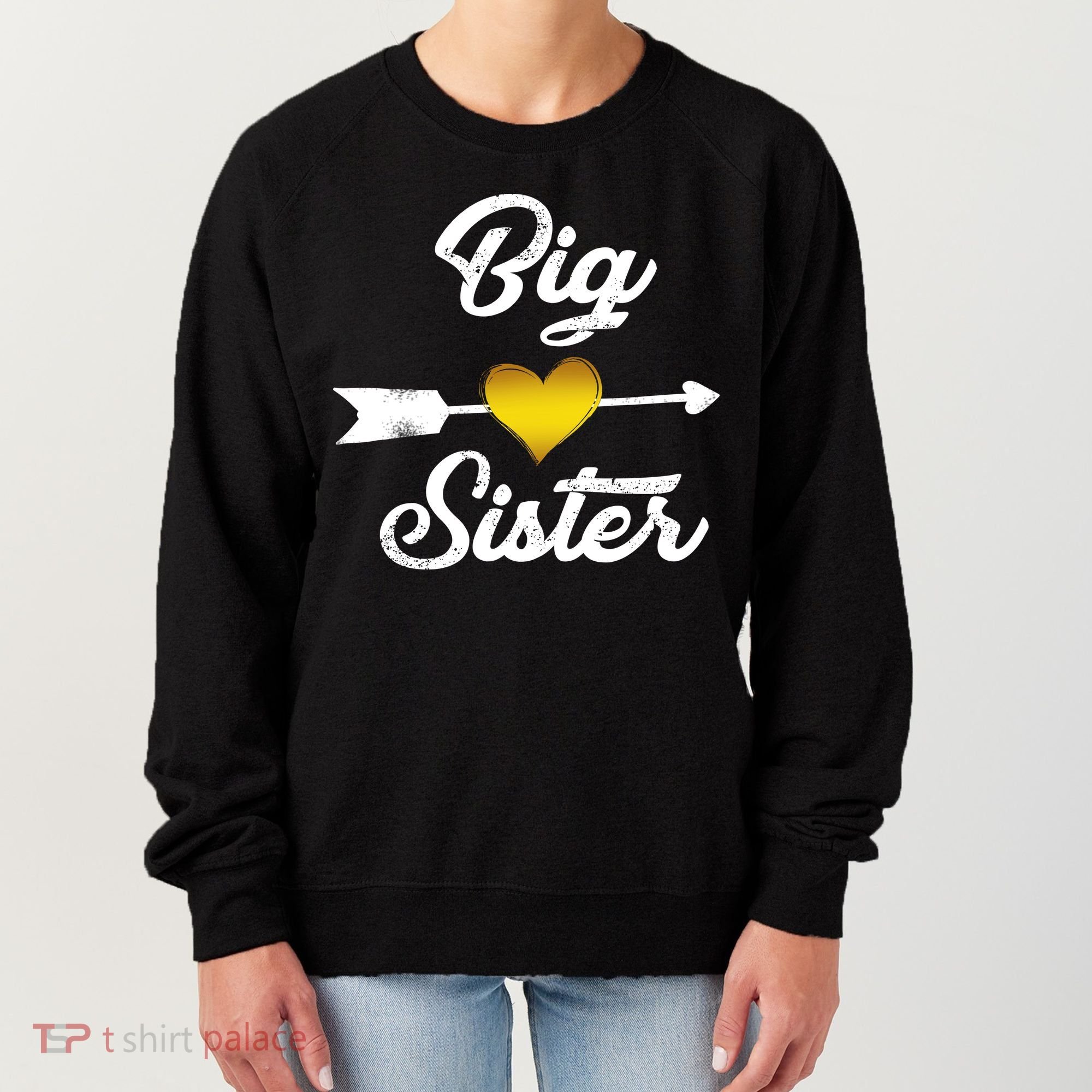 Big Sister Golden Arrow Heart Women's Sweatshirt