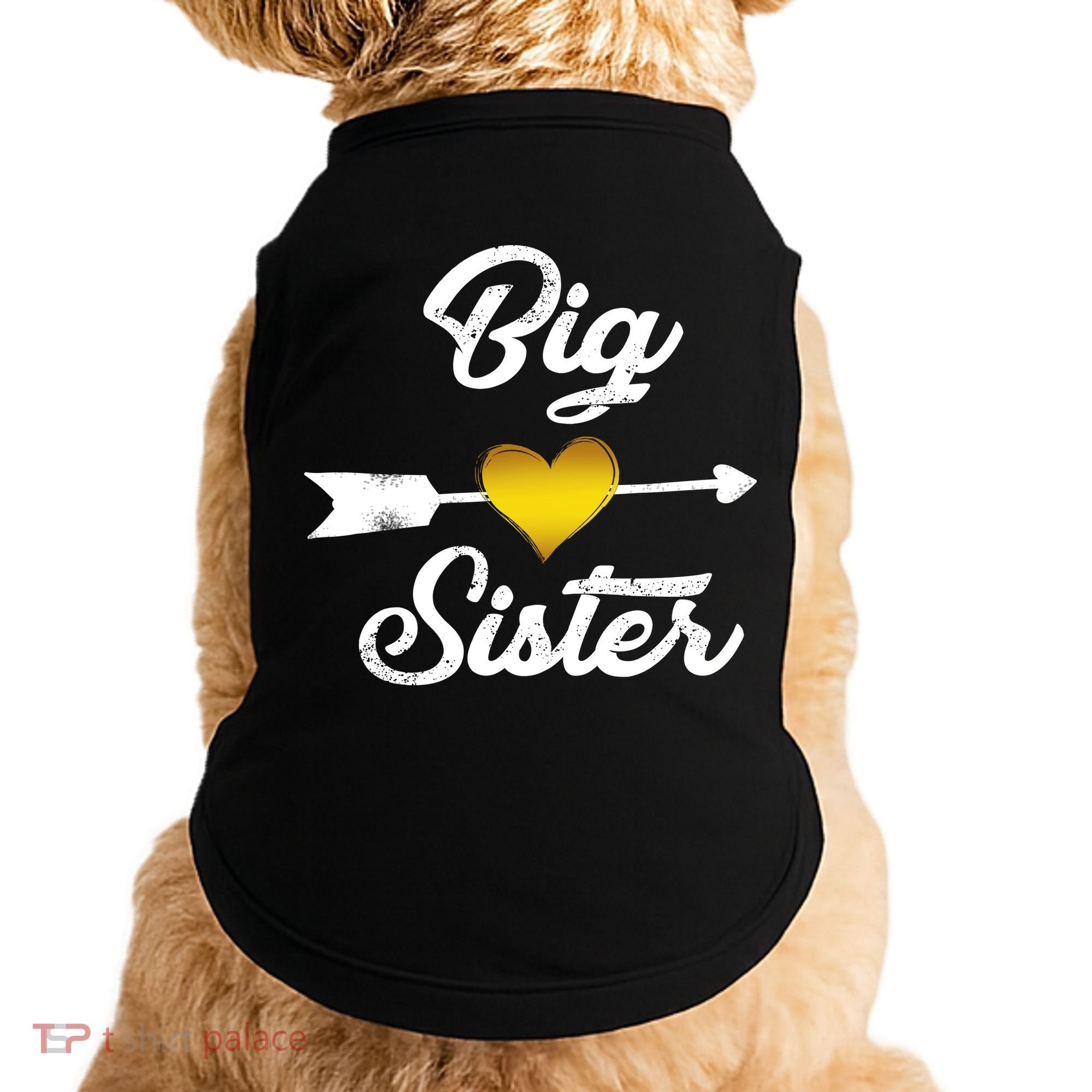 Big Sister Golden Arrow Heart Doggie Tank