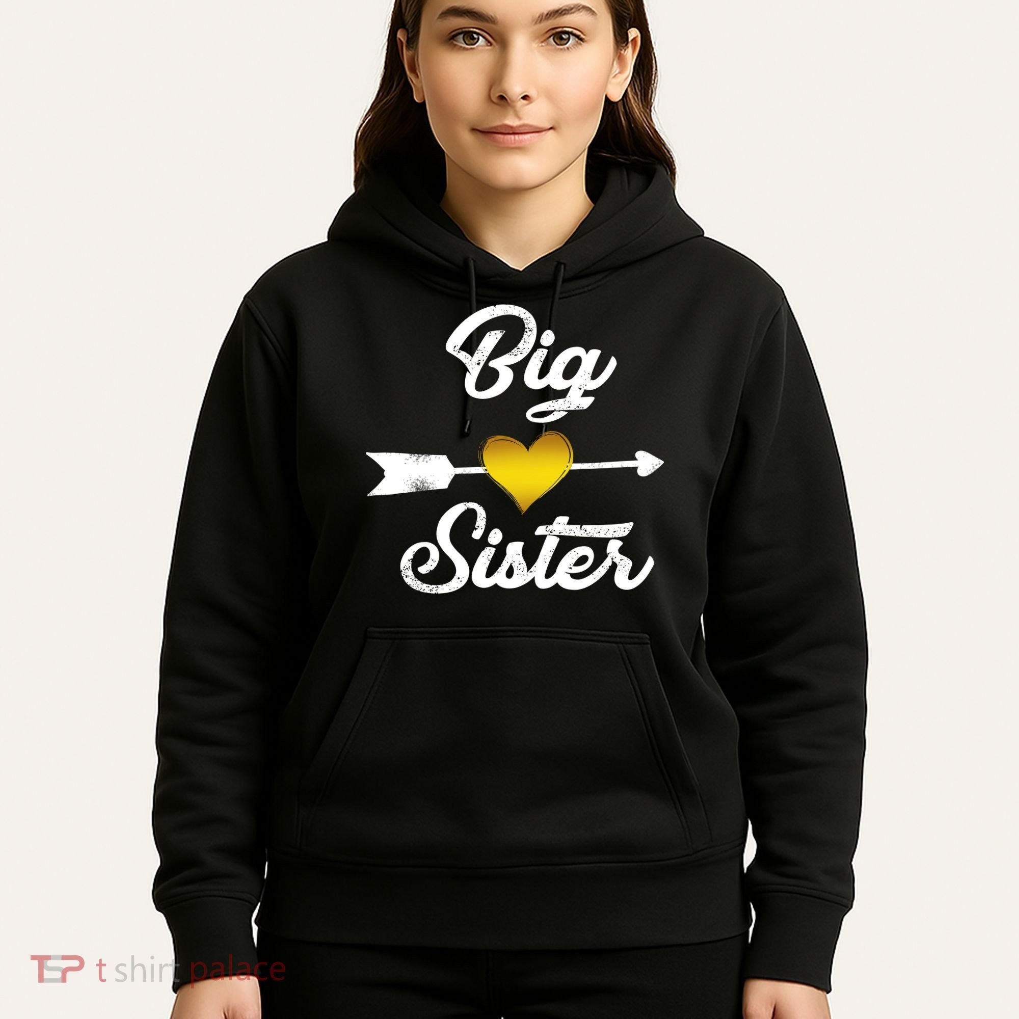 Big Sister Golden Arrow Heart Hoodie