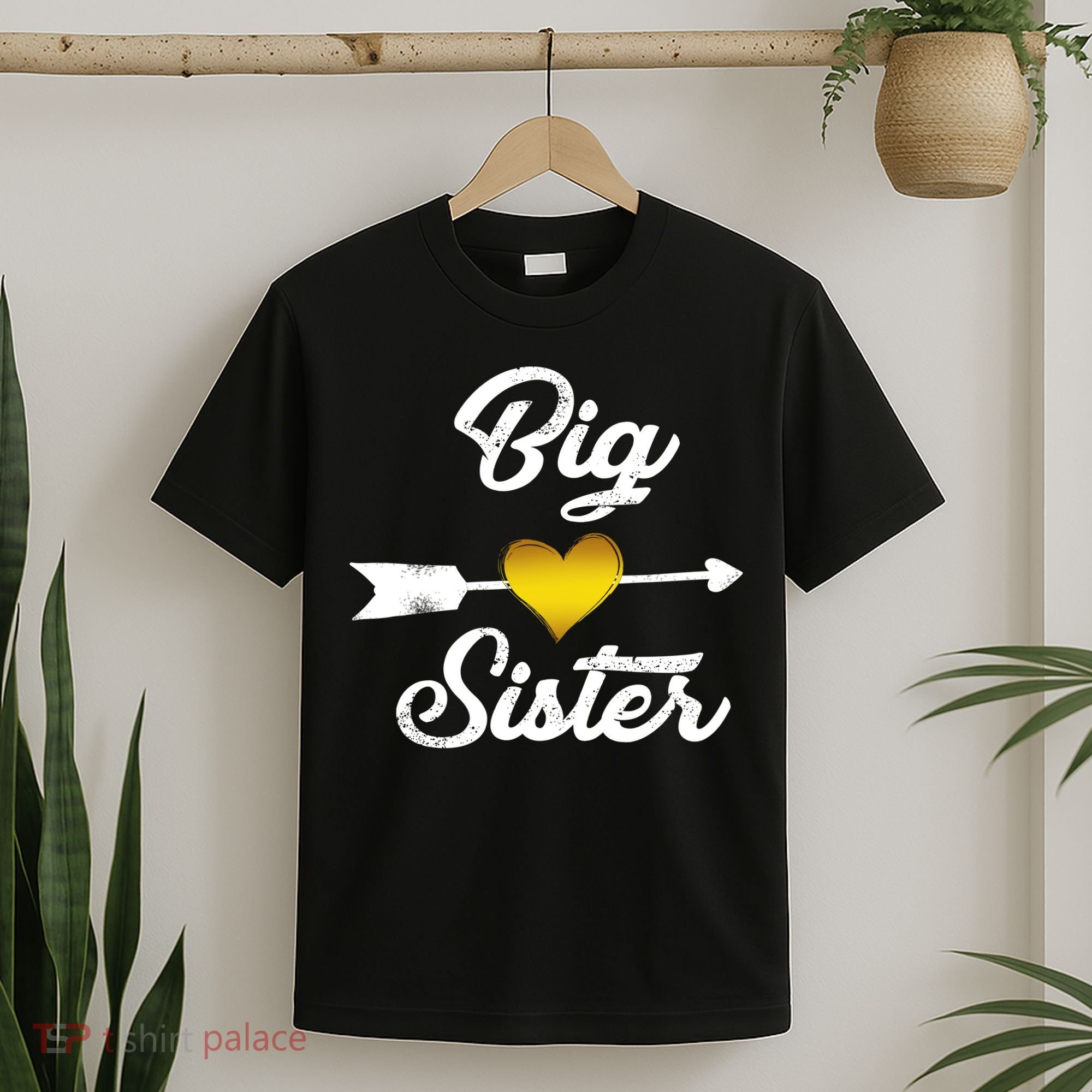 Big Sister Golden Arrow Heart T-Shirt