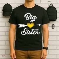 Big Sister Golden Arrow Heart T-Shirt thumb 6