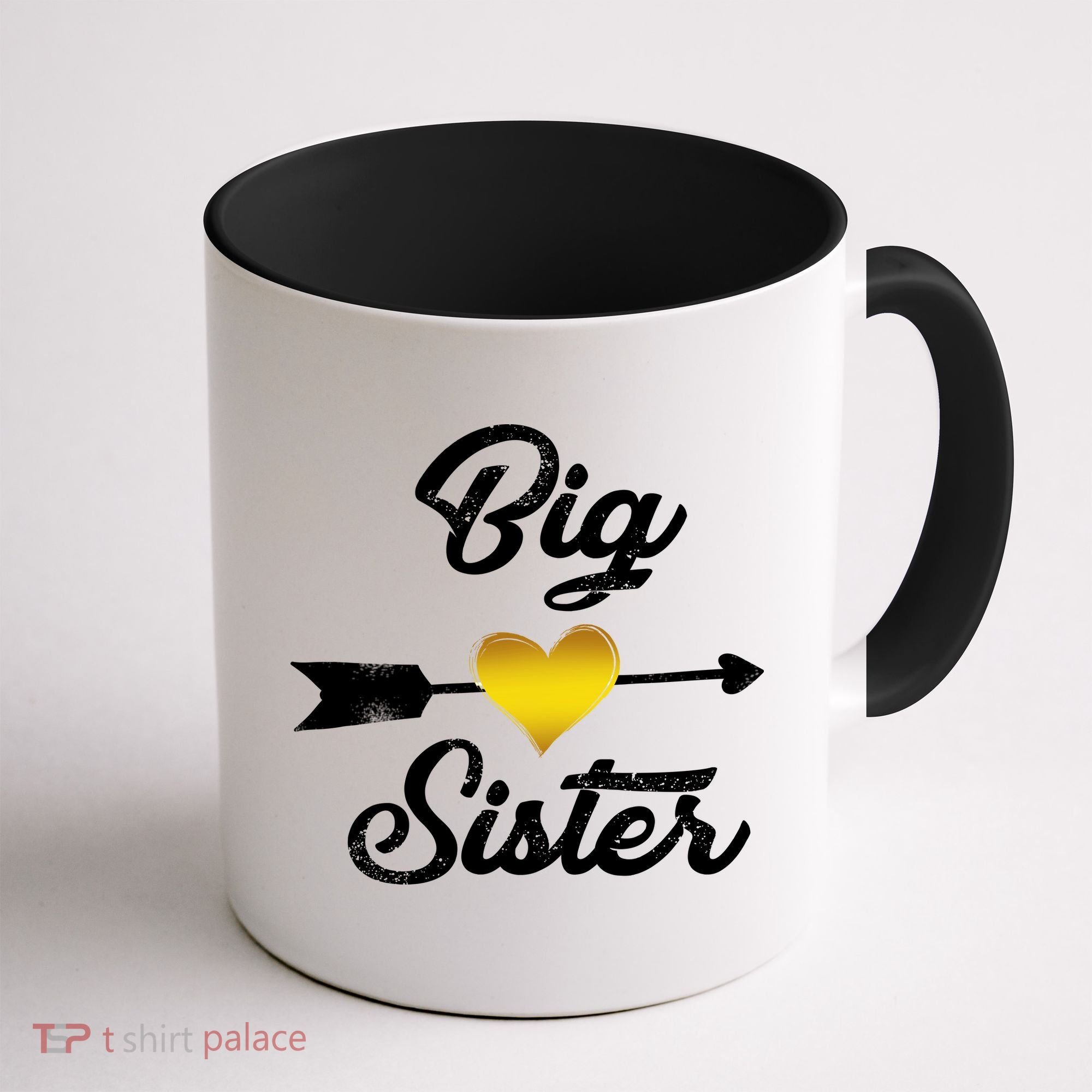 Big Sister Golden Arrow Heart Coffee Mug